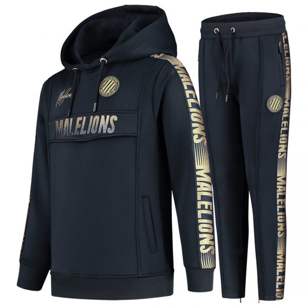 Malelions Tracksuit 'Warming Up' Navy Blue
