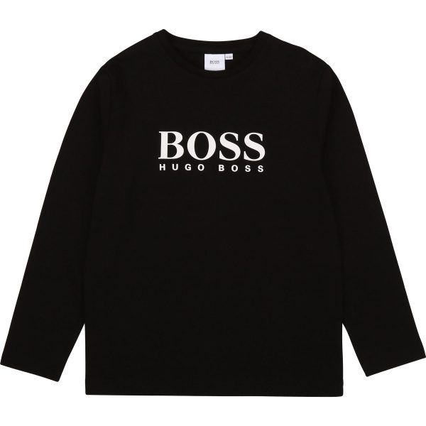 Hugo Boss Longsleeve  Black / White Letter