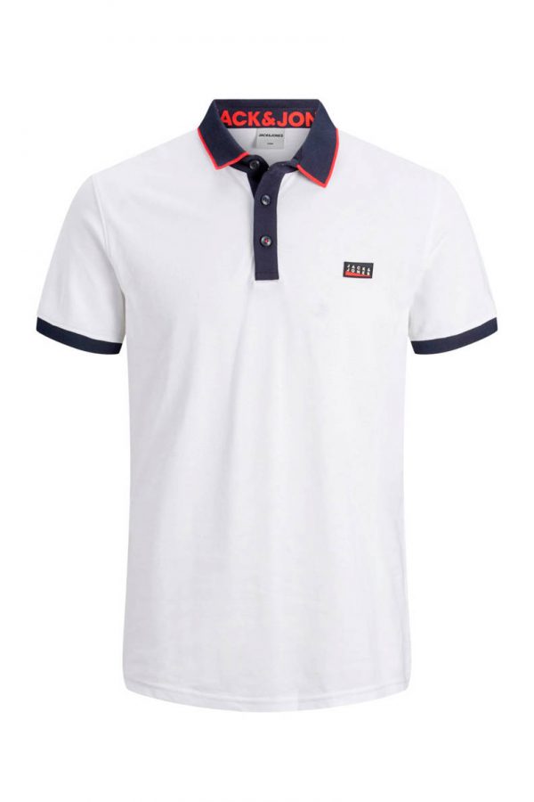 Jack and Jones Charming Polo SS JR White