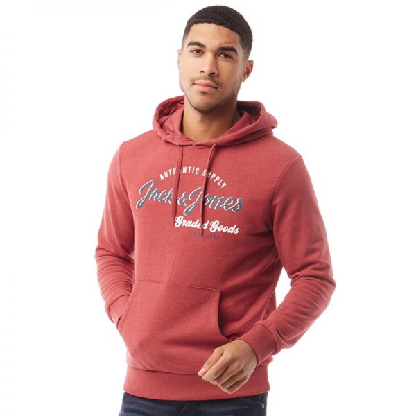Jje Logo Sweat Hood 2 Col Noos JR Rio Red