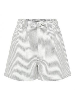 Kids Only Canyon Linen Stripe Shorts Cloud Dancer/Dark Blue