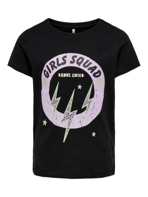 Kids Only T-shirt KonSimi Life Fit Top Black/Girls Squad 15229403