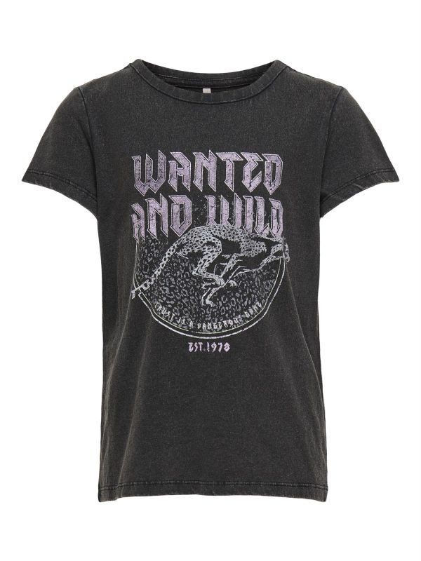 Kids Only T-Shirt Lucy Life Fit Dangeros Black/Game 15229727