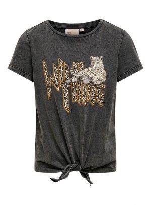 Kids Only Top Lucy Knot  Wild Tiger Black 15232800