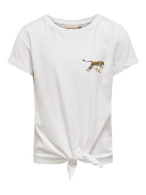 Kids Only Top Lucy Knot Wild Tiger White 15232800