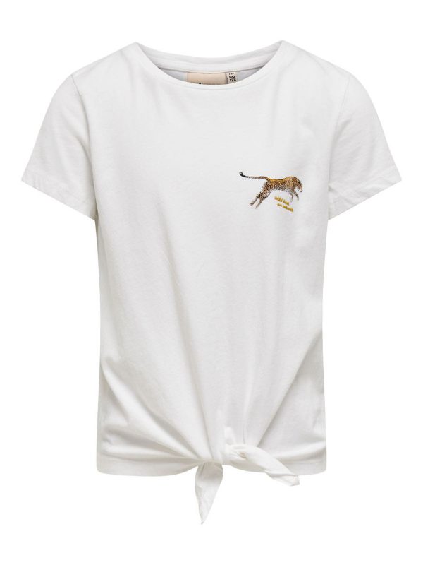 Kids Only Top Lucy Knot Wild Tiger White 15232800