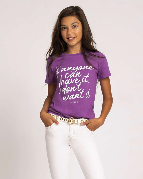 Nik & Nik T-Shirt Anyone Raspberry G 8-564 2102 - Image 3