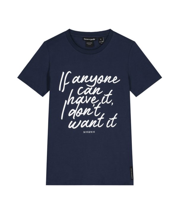 Nik & Nik T-Shirt Anyone Blauw G 8-564 2102