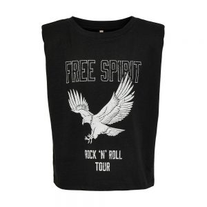 Kids Only Top Jen Shoulder Print Black