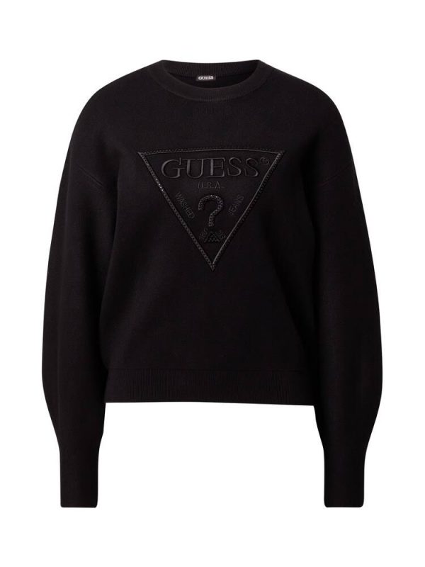 Guess Sweater Black Triangle Logo