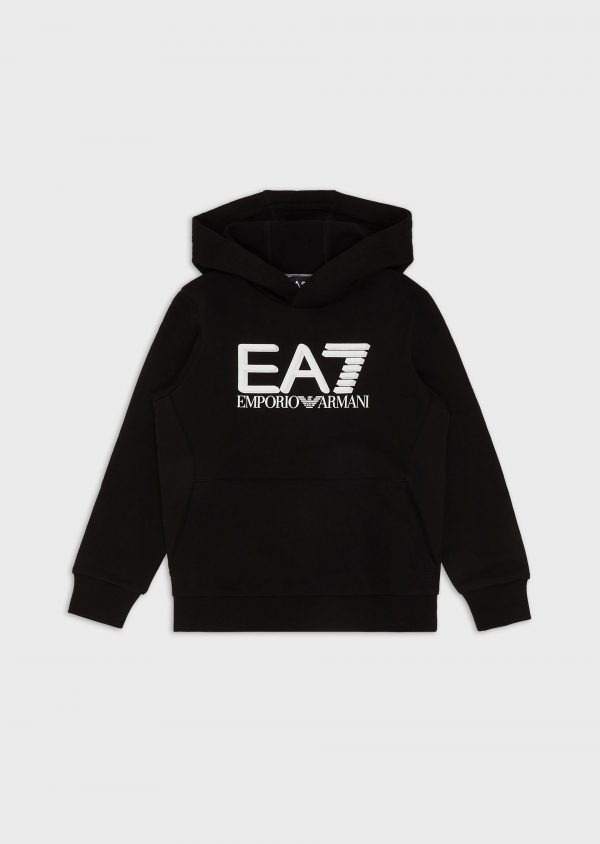 Emporio Armani EA7 hooded sweatshirt with logo Black
