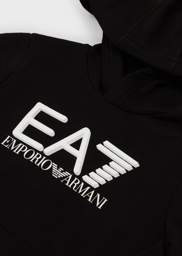 Emporio Armani EA7 hooded sweatshirt with logo Black - Image 2