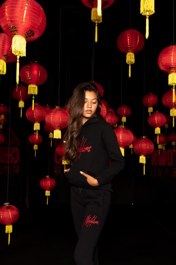 Malelions Junior Signature Hoodie - Black/Red - Image 2