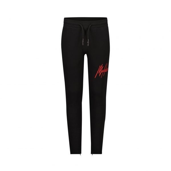 Malelions Junior Signature Trackpants - Black/Red