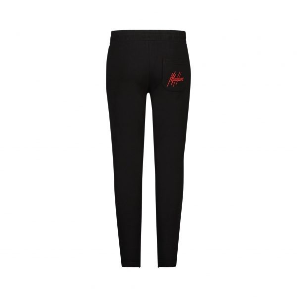 Malelions Junior Signature Trackpants - Black/Red - Image 2