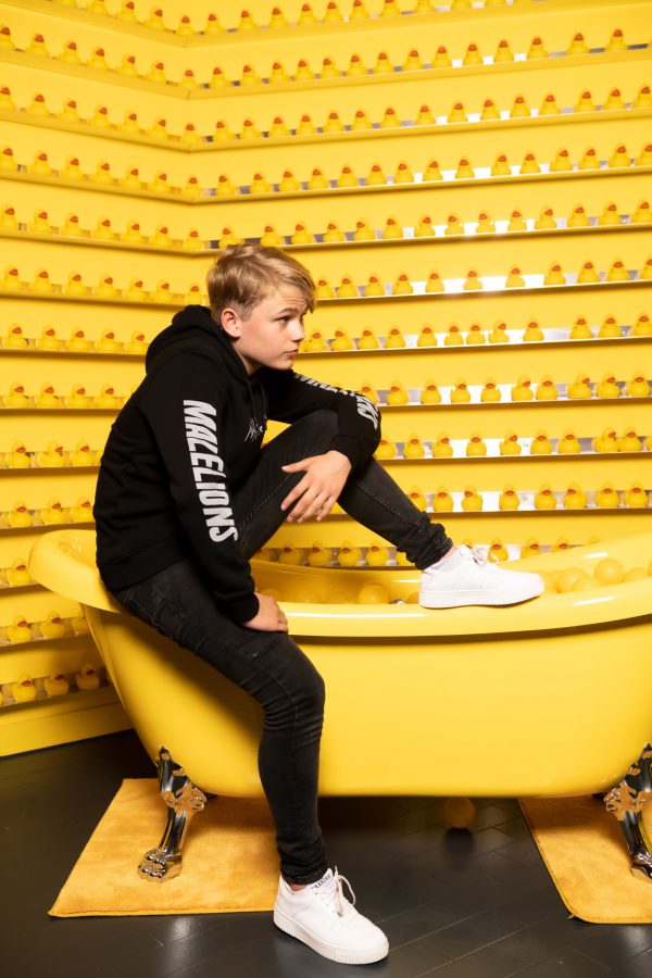 Malelions Junior Lective Hoodie - Reflective Zwart - Image 2