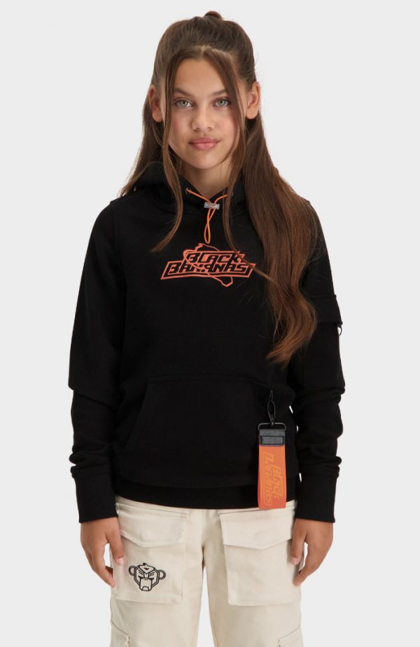 Black Bananas Jinx Hoodie Black Orange - Image 2