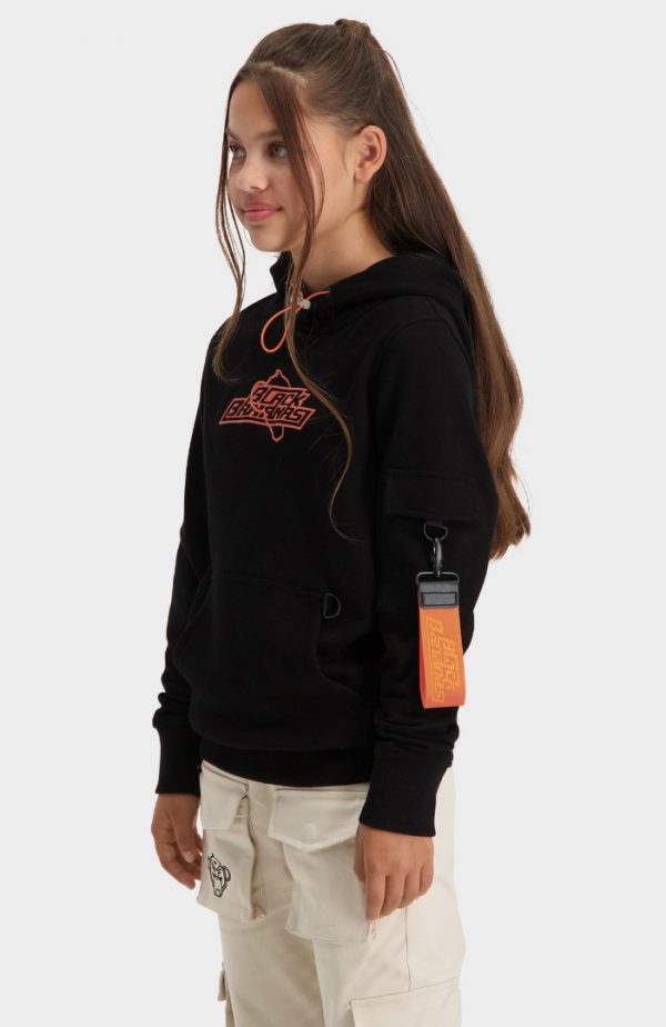 Black Bananas Jinx Hoodie Black Orange - Image 3