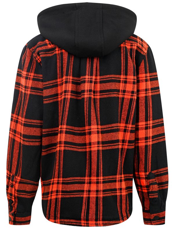 Antony Morato Shacket black / red met zwarte hood / capuchon - Image 2