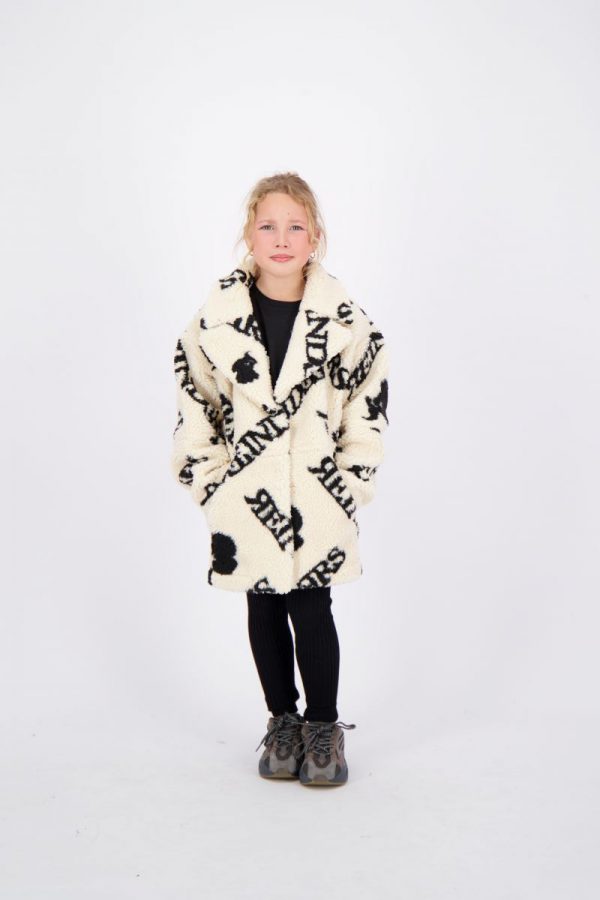 Reinders TEDDY COAT WITH ALL OVER PRINT -  Creme