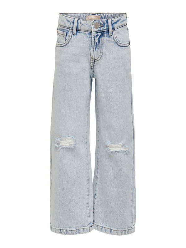 Kids ONLY WIDE LOOSE FIT JEANS MEGAN / Light Blue Denim