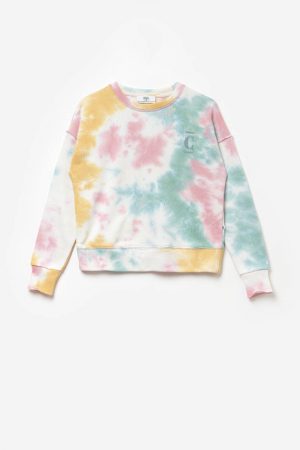Le Temps Des Cerises - Multicoloured tie-dye sweatshirt maat 16