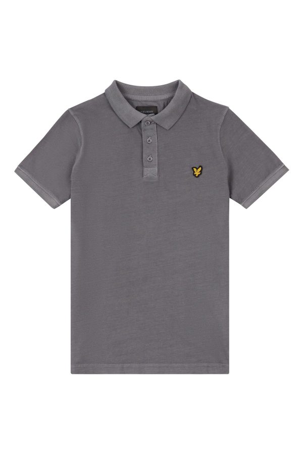 Lyle & Scott Polo Grey Acid Wash