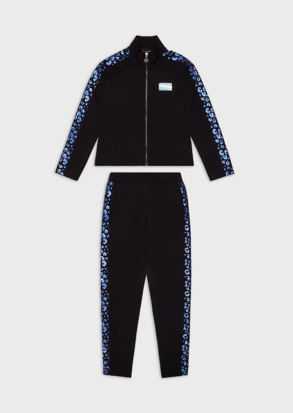 Emporio Armani EA7 Iridescent Girl stretch-cotton tracksuit