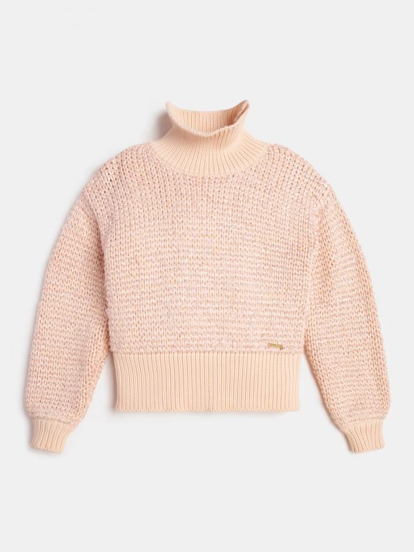 Guess Sweater met lovertjes licht roze