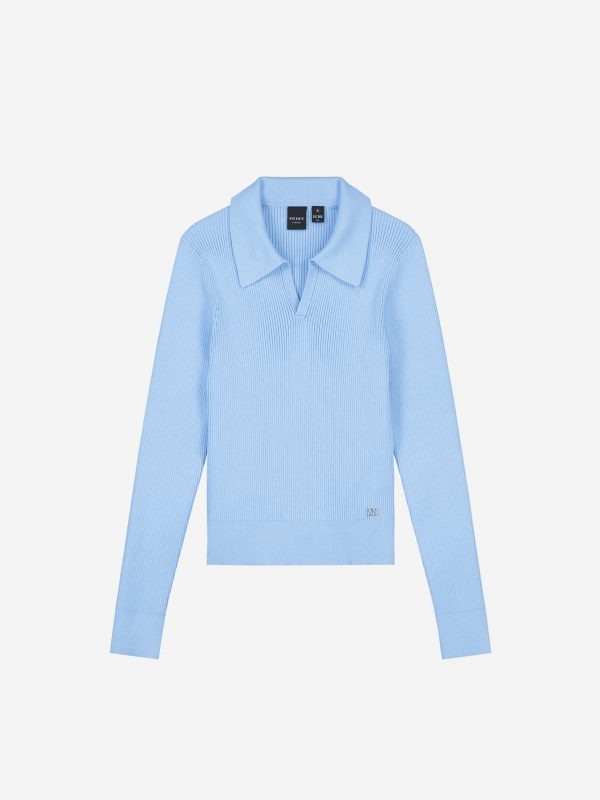 NIK&NIK LANGE MOUWEN TOP MET KRAAG -  GEMMA PULLOVER Blue