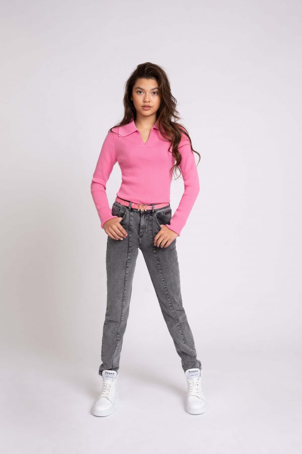 NIK&NIK LANGE MOUWEN TOP MET KRAAG -  GEMMA PULLOVER Pink - Image 2