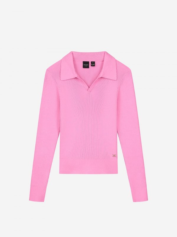 NIK&NIK LANGE MOUWEN TOP MET KRAAG -  GEMMA PULLOVER Pink
