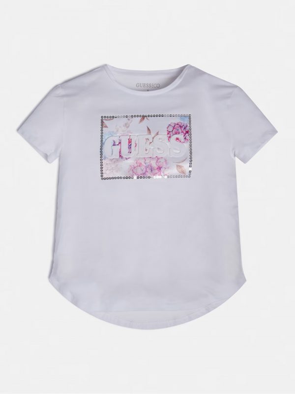 Guess T-shirt met logo met Lovertjes