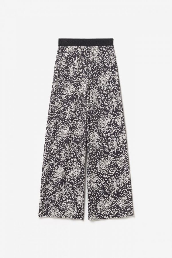 Le Temps des Cerises  Black and white floral Luisagi trousers
