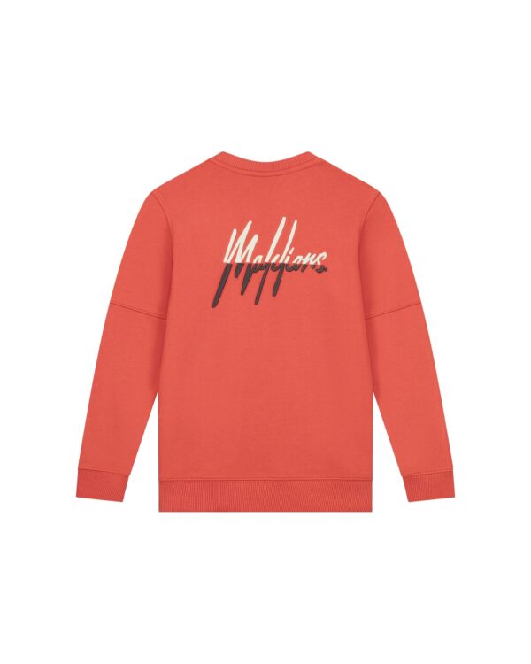 MALELIONS SPLIT ESSENTIALS SWEATER - RUST/IRON GREY - Image 2