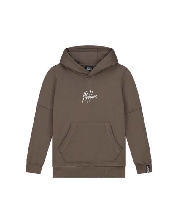 MALELIONS SPLIT ESSENTIALS HOODIE - BROWN/BEIGE