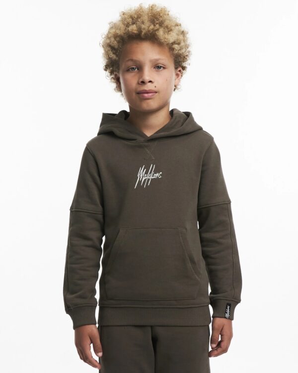 MALELIONS SPLIT ESSENTIALS HOODIE - BROWN/BEIGE - Image 2