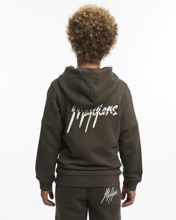 MALELIONS SPLIT ESSENTIALS HOODIE - BROWN/BEIGE - Image 3