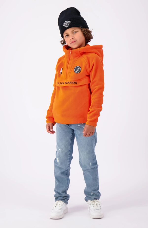 Black Bananas Anorak Fleece Hoody Orange