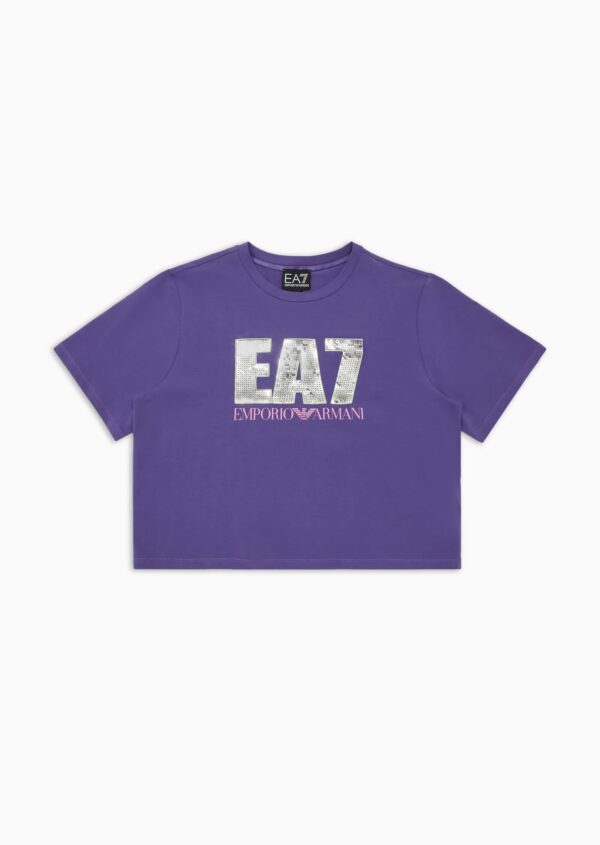Emporio Armani EA7 Cropped T-shirt Purple
