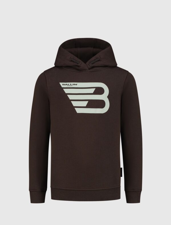 Ballin ORIGINAL ICON LOGO PRINT HOODIE BROWN