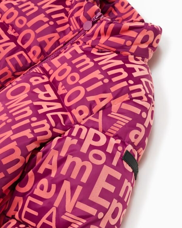 Emporio Armani EA7 Jas Logo all over Fuchsia maat 14 - Image 2