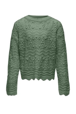 Only gebreide trui groen maat 8