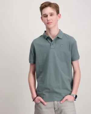 Lyle & Scott Linen Polo Green
