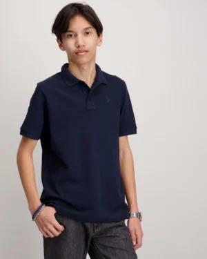 Lyle & Scott Linen Polo Dark Navy