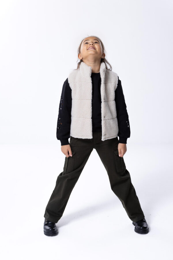 Only teddy bodywarmer KOGSANDRA beige