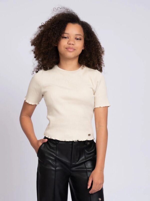 NIK&NIK Sylvia Rib Top Beige