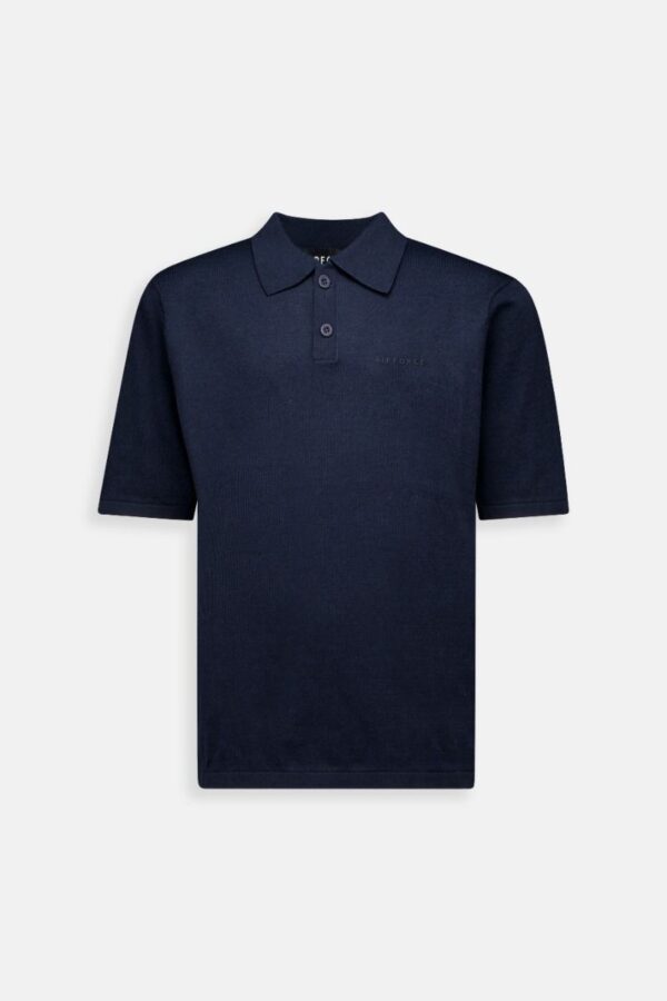 AIRFORCE KNITTED POLO SHIRT Dark Navy