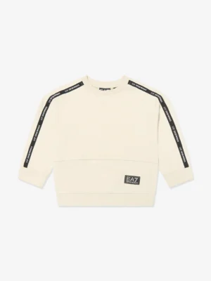 Emporio Armani EA7 Sweater  Almond Milk Train Logo Series