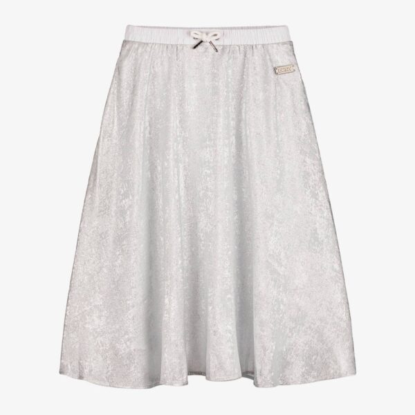 Shimmering Satin Midi Skirt